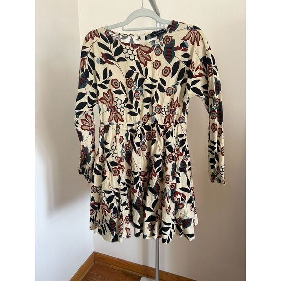 Bohme Jacquie The Label Boho Floral Long Sleeve Belted Midi Dress Size S - Picture 2 of 6